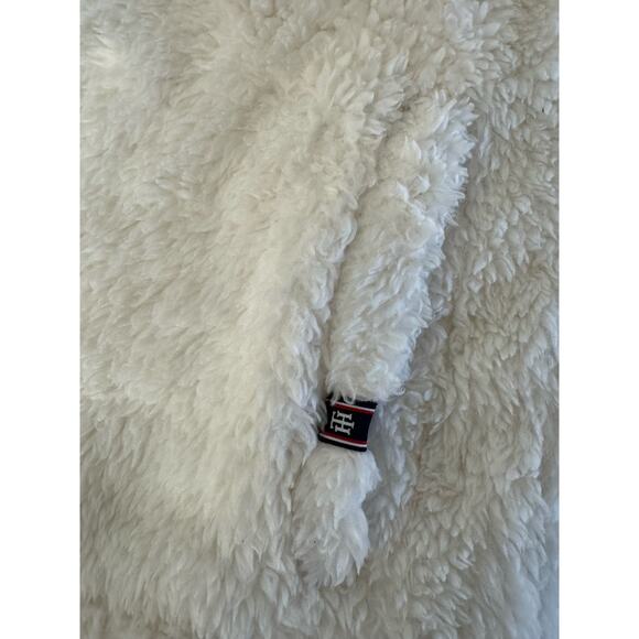 NWT Tommy Hilfiger teddy bear Full zippered High neck vest off-white size small - Picture 8 of 10